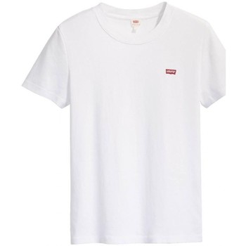 textil Mujer Tops y Camisetas Levi's 37697 0000 - SS RIB BABY TEE-0000 Blanco