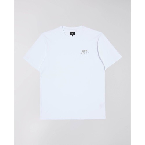 textil Hombre Tops y Camisetas Edwin 45421MC000120 LOGO CHEST-WHITE Blanco