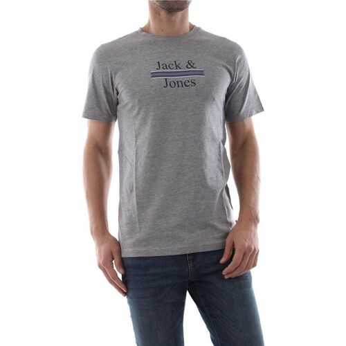 textil Hombre Tops y Camisetas Jack & Jones 12150263 ART MARWA-LIGHT GREY Gris