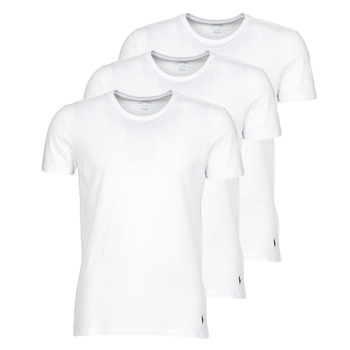textil Hombre Camisetas manga corta Polo Ralph Lauren CREW NECK X3 Blanco / Blanco / Blanco