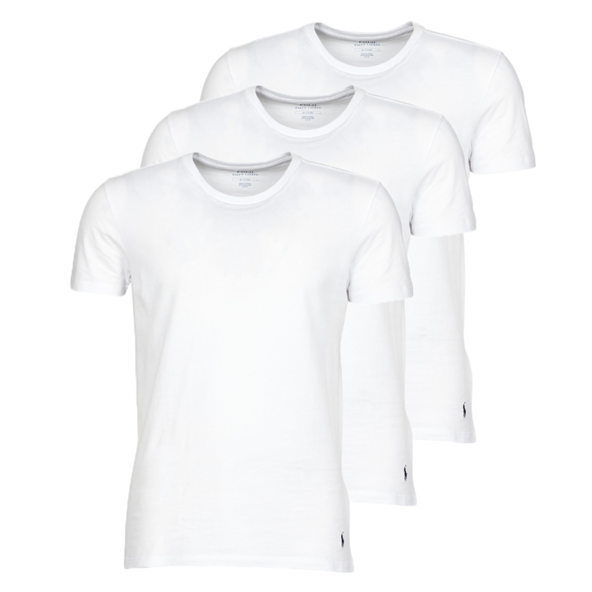 textil Camisetas manga corta Polo Ralph Lauren CREW NECK X3 Blanco