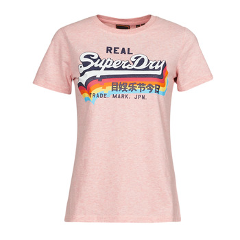 textil Mujer Camisetas manga corta Superdry VL TEE Shell / Pink