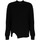 textil Hombre Jerséis Les Hommes LHK108 647U | Round Neck Asymetric Sweater Negro