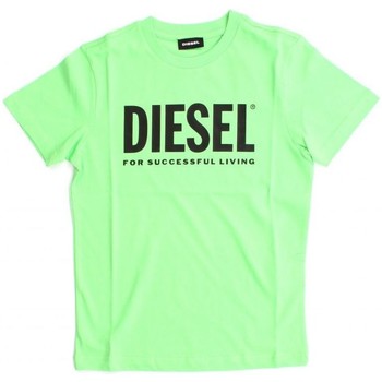 textil Niños Tops y Camisetas Diesel 00J4P6 00YI9 TJUSTLOGO-K506 Verde