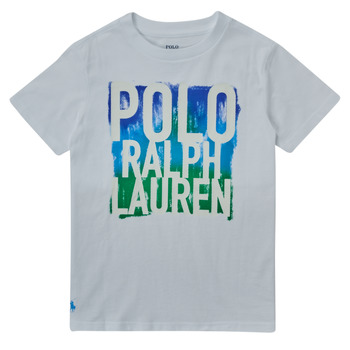 textil Niño Camisetas manga corta Polo Ralph Lauren GEMMA Blanco