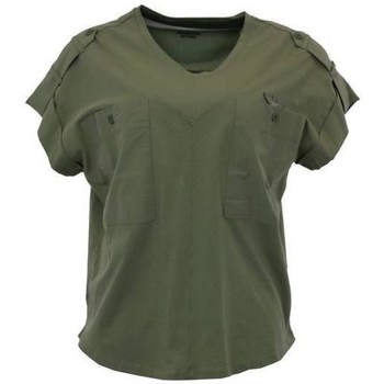 textil Mujer Camisetas manga corta Aeronautica Militare TS1883 Verdes