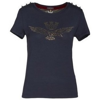textil Mujer Camisetas manga corta Aeronautica Militare 202TS1809DJ41408 Azul marino