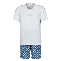 textil Hombre Pijama Calvin Klein Jeans SHORT SET Marino / Blanco