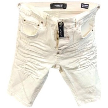 textil Shorts / Bermudas Ovds Overdose Jeans Uniplay Denim Italia Blanco Tira Verde Blanco