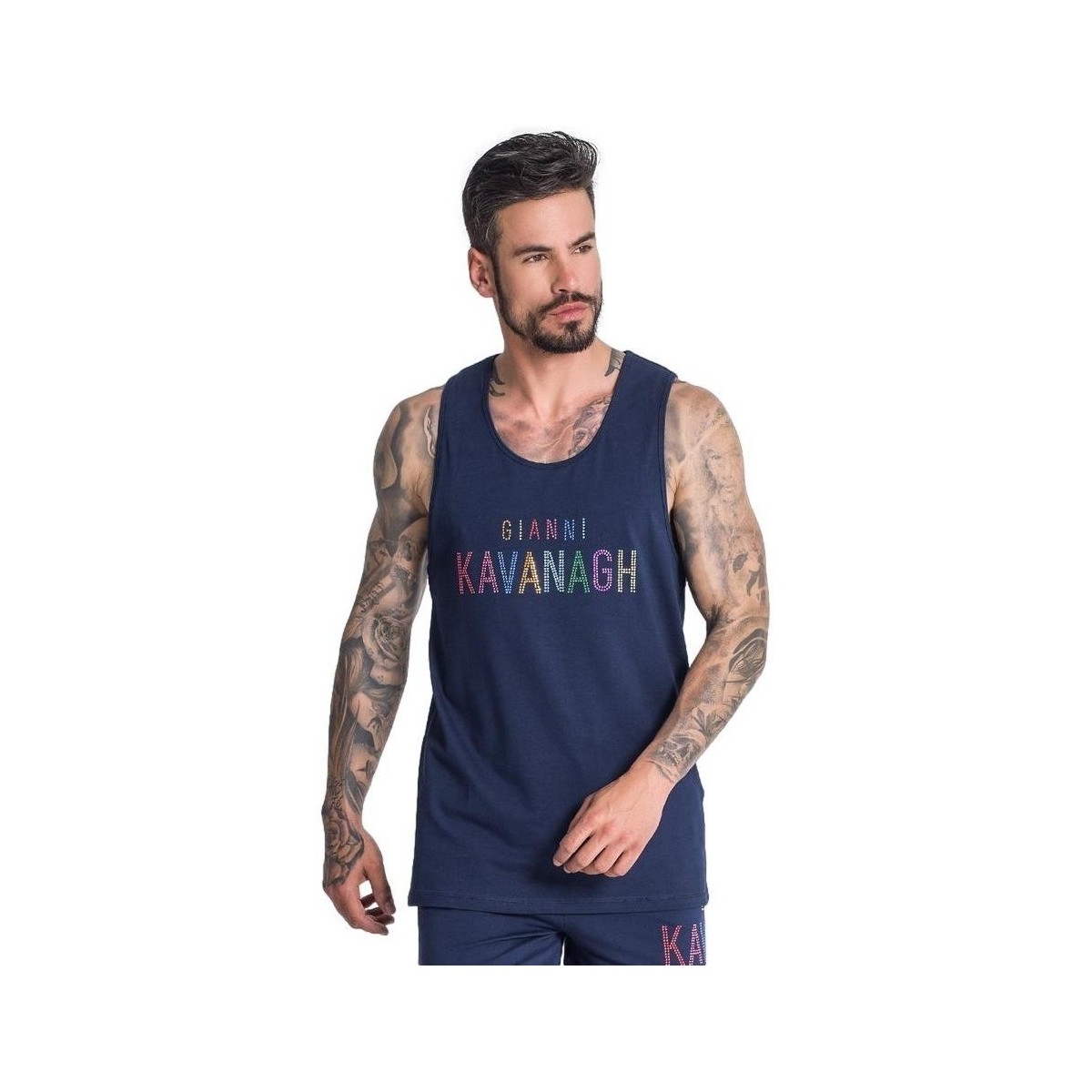 textil Camisetas manga corta Gianni Kavanagh Camiseta  de Tirantes Formentera Marino Azul