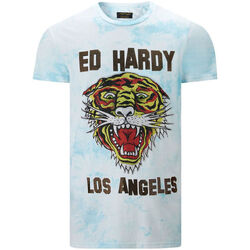 textil Hombre Camisetas manga corta Ed Hardy Los tigre t-shirt turquesa Azul