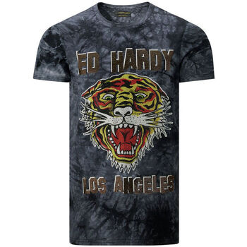 textil Hombre Camisetas manga corta Ed Hardy Los tigre t-shirt black Negro