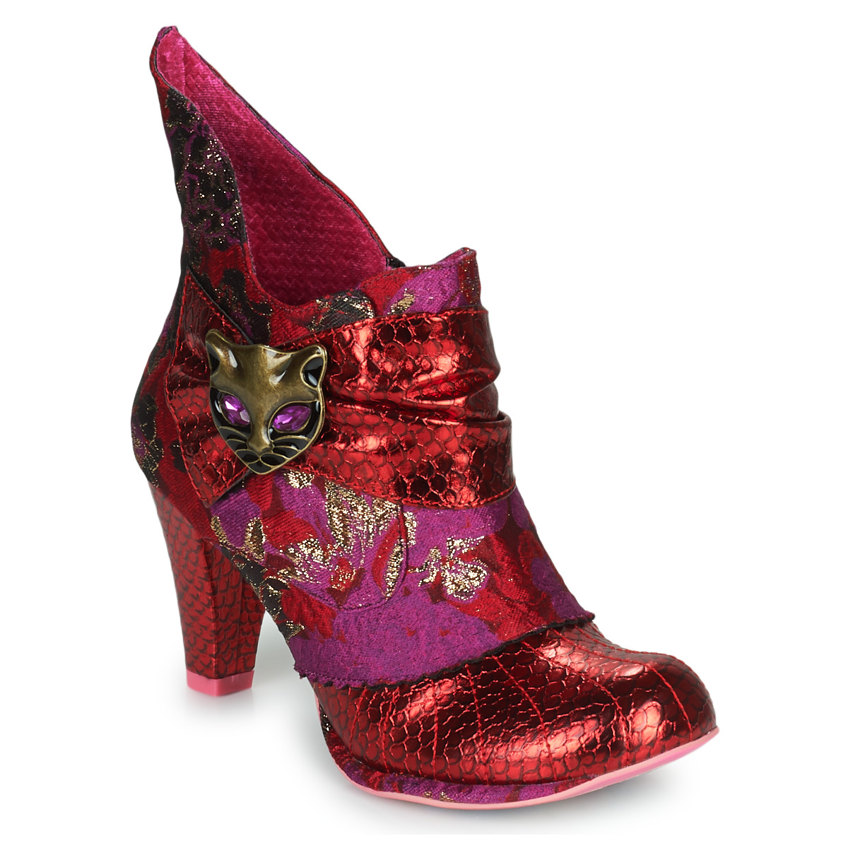Zapatos Mujer Botines Irregular Choice Miaow Rojo