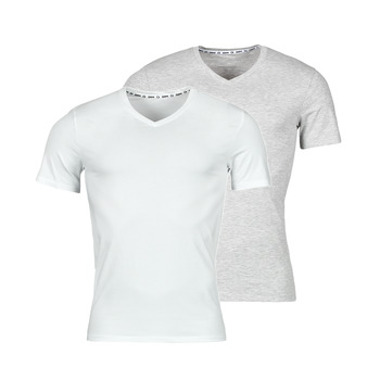 Ropa interior Hombre Camiseta interior DIM GREEN BIO TSHIRT X2 Blanco / Gris