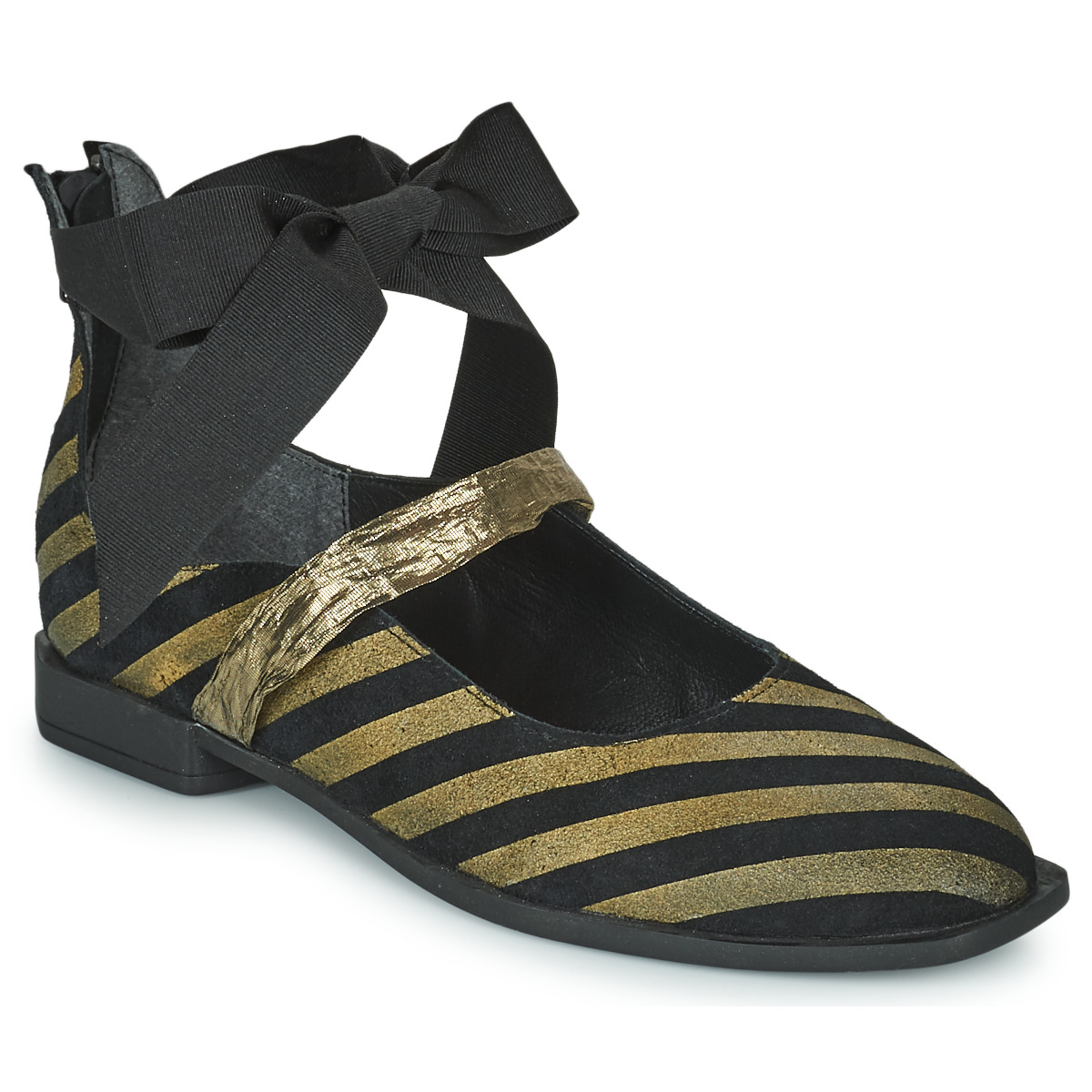 Zapatos Mujer Bailarinas-manoletinas Papucei FLOYD Negro / Oro