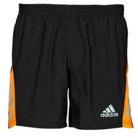 textil Hombre Shorts / Bermudas adidas Performance OWN THE RUN SHORTS Negro / Naranja / Rush / Reflective / Silver