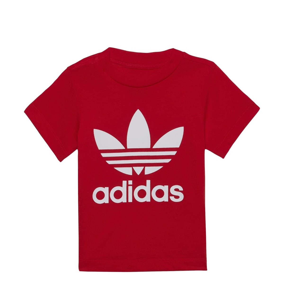 textil Niños Camisetas manga corta adidas Originals TREFOIL TEE Rojo