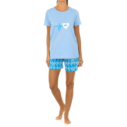 textil Mujer Pijama Kisses&Love KL45135 Azul