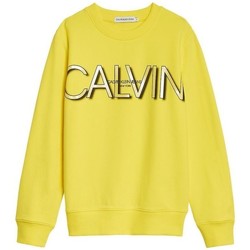 textil Niña Sudaderas Calvin Klein Jeans IG0IG01006 LOGO SWEATSHIRT-ZHM BRIGHT SUNSHINE Amarillo