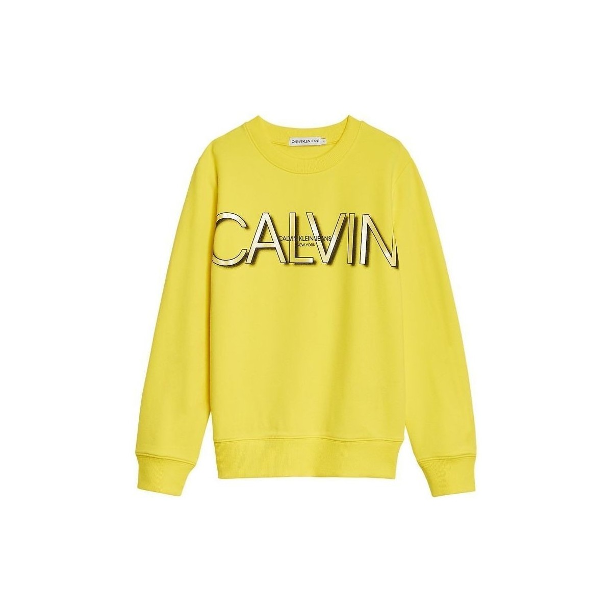 textil Niña Sudaderas Calvin Klein Jeans IG0IG01006 LOGO SWEATSHIRT-ZHM BRIGHT SUNSHINE Amarillo