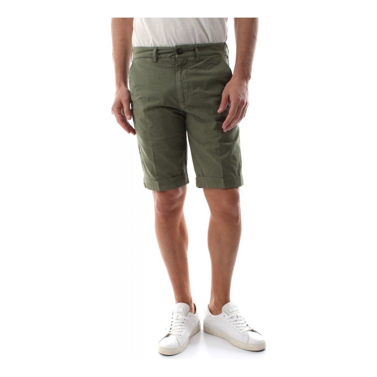 textil Hombre Shorts / Bermudas 40weft SERGENTBE 1683 7031-W1765 VERDE LICHENE Verde