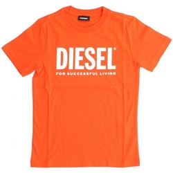 textil Niños Tops y Camisetas Diesel 00J4P6 00YI9 TJUSTLOGO-K437 Naranja