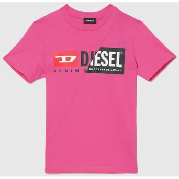 textil Niños Tops y Camisetas Diesel 00J4YH 00YI9 T-DIEGO-K302 FUCSIA Violeta