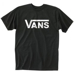 textil Niños Tops y Camisetas Vans VN000IVF CLASSIC-Y281 BLACK/WHITE Negro