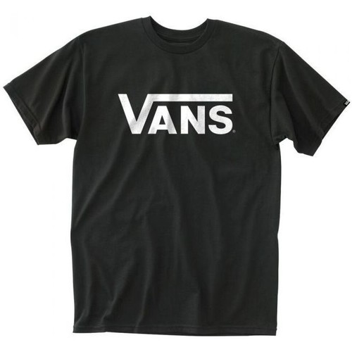 textil Niños Tops y Camisetas Vans VN000IVF CLASSIC-Y281 BLACK/WHITE Negro