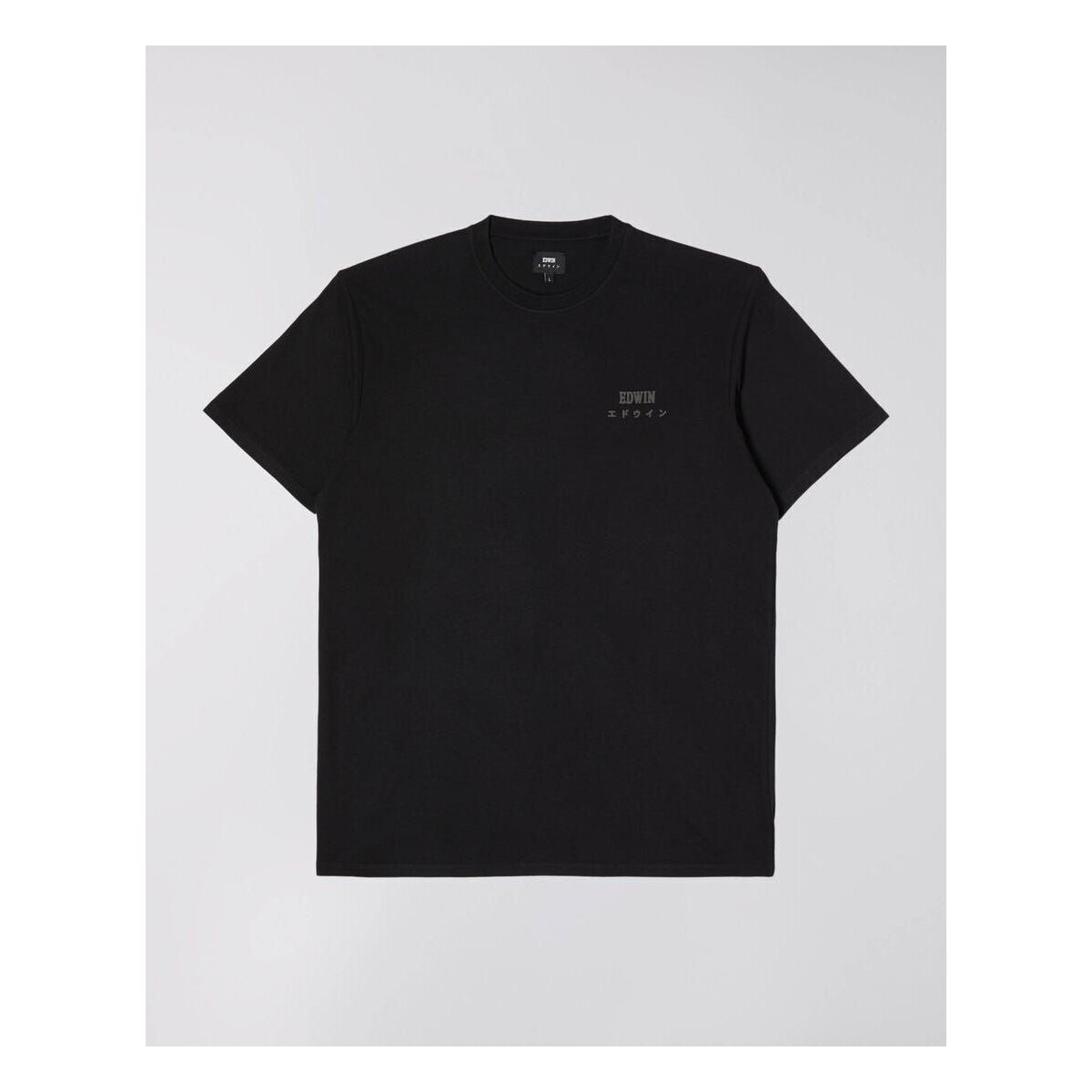 textil Hombre Tops y Camisetas Edwin 45421MC000120 LOGO CHEST-BLACK Negro