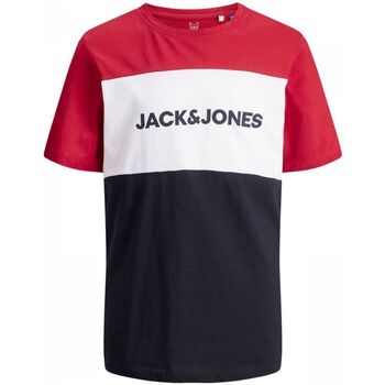 textil Niño Tops y Camisetas Jack & Jones 12174282 BLOCKING TEE-TANGO RED Rojo