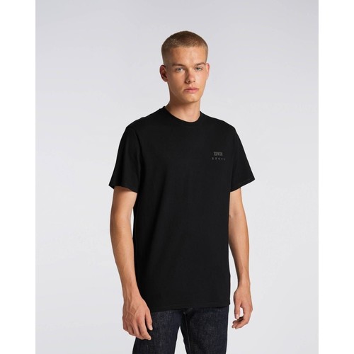 textil Hombre Tops y Camisetas Edwin 45421MC000120 LOGO CHEST-BLACK Negro