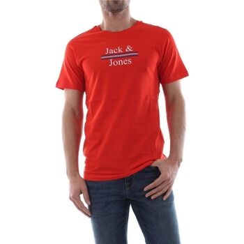 textil Hombre Tops y Camisetas Jack & Jones 12150263 ART MARWA-FIERY RED Rojo