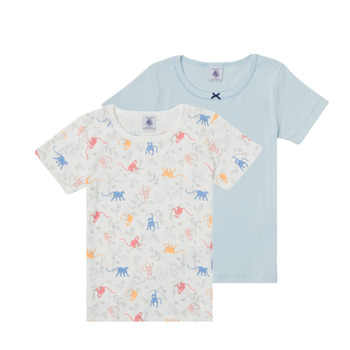textil Niña Camisetas manga corta Petit Bateau MAILYS Multicolor