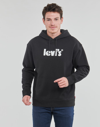 textil Hombre Sudaderas Levi's RELAXED GRAPHIC PO Poster / Hoodie / Negro