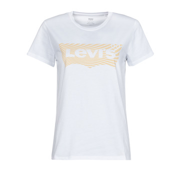 textil Mujer Camisetas manga corta Levi's THE PERFECT TEE Wavy / Fill / Blanco