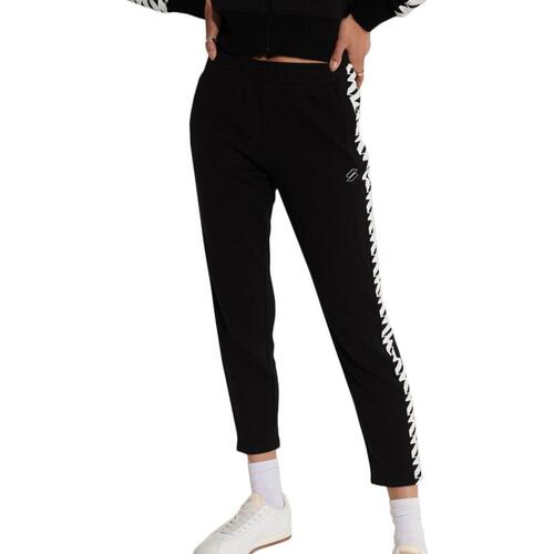 textil Mujer Pantalones Superdry CODE TAPE TRACKPANT Negro