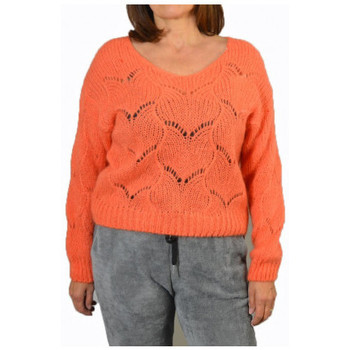 textil Mujer Tops y Camisetas Dinovo Scollo  V Intarsiato Naranja