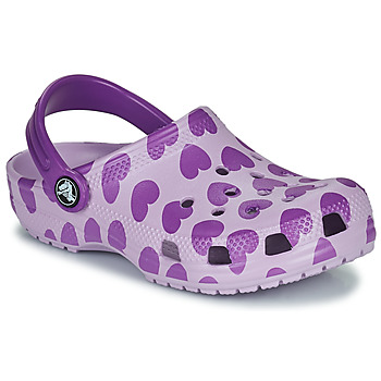 Zapatos Niña Zuecos (Clogs) Crocs CLASSIC EASY ICON CLOG K Violeta