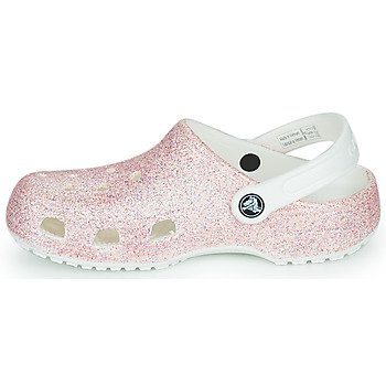 Crocs Classic Glitter Clog K Blanco / Rosa