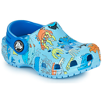 Zapatos Niño Zuecos (Clogs) Crocs Classic Pool Party Clog T Azul / Multicolor
