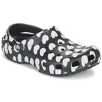 Zapatos Mujer Zuecos (Clogs) Crocs CLASSIC HEART PRINT CLOG Negro / Blanco