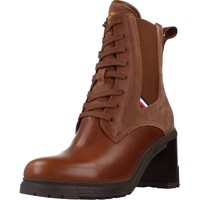 Zapatos Mujer Botines Tommy Hilfiger OUTDOOR HEEL LACE UP Marron