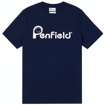 textil Hombre Camisetas manga corta Penfield T-shirt  Bear Chest bleu marine