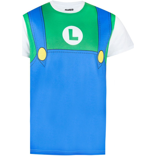 textil Hombre Camisetas manga larga Super Mario NS5227 Verde
