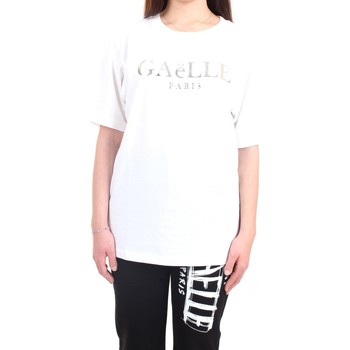 textil Mujer Camisetas manga corta GaËlle Paris GBD10158 T-Shirt/Polo mujer blanco Blanco