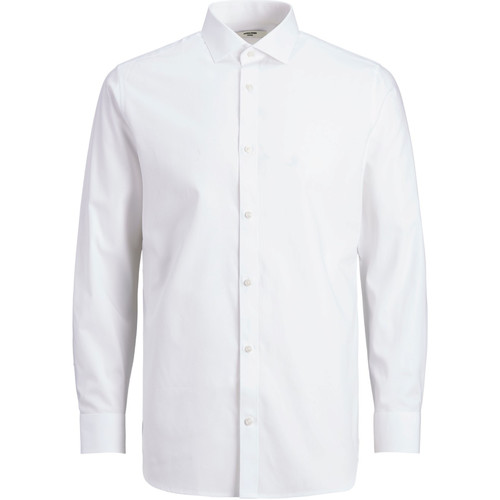 textil Hombre Camisas manga larga Jack & Jones 12178125 JPRBLAROYAL SHIRT L/S NOOS WHITE/SLIM FIT Blanco