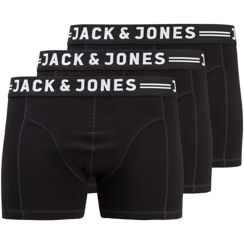 Ropa interior Hombre Boxer Jack & Jones 12147591 JACSENSE TRUNKS 3-PACK NOOS PS BLACK/BLACK & BI Negro