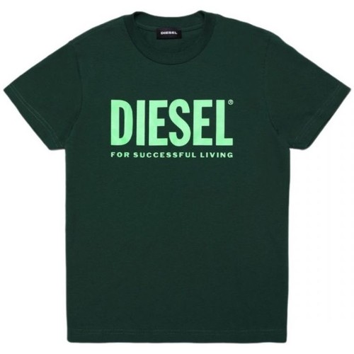textil Niños Tops y Camisetas Diesel 00J4P6 00YI9 TJUSTLOGO-K50Q Verde
