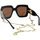 Relojes & Joyas Mujer Gafas de sol Gucci Occhiali da Sole  con Catena GG1022S 005 Negro